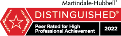 Martindale-Hubbell - Distinguished | Peer Rated for High Professional Achievement 2022